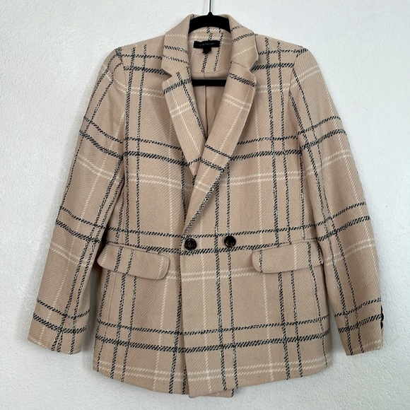 Ann Taylor | Classy Plaid Bedford Long Sleeve Tan Neutral Blazer! - Picture 4 of 8
